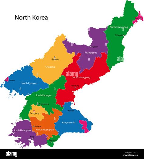 North Korea map Stock Photo - Alamy
