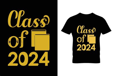 Class of 2024 typography t-shirt design template. Vector illustrations ...