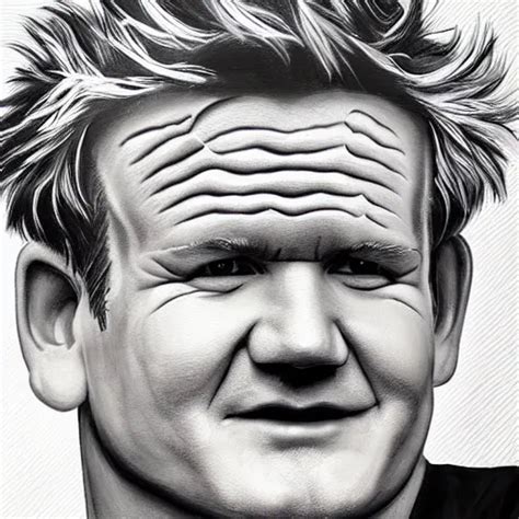 a painting of Gordon Ramsey's forehead wrinkles as | Stable Diffusion ...