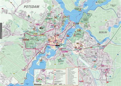 Potsdam tourist attractions map