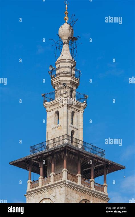 Grand Mosque, Umayyad mosque minaret, Damascus, Syria Stock Photo - Alamy