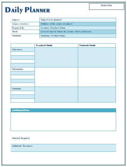 14 Free Daily Lesson Plan Templates for Teachers