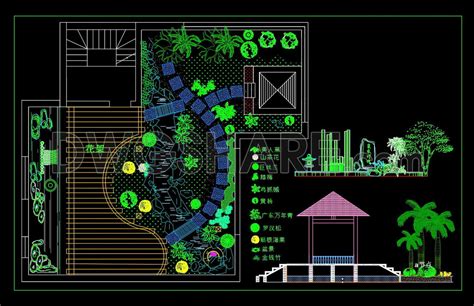 113.Free download of detailed Autocad drawings for garden design