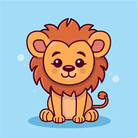 Premium Vector | Cute lion logo vector