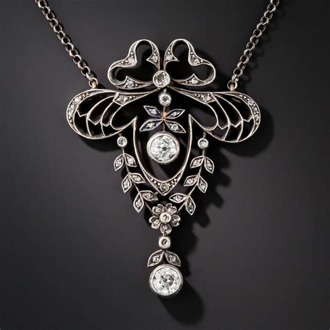 Antique Diamond Lavaliere Necklace