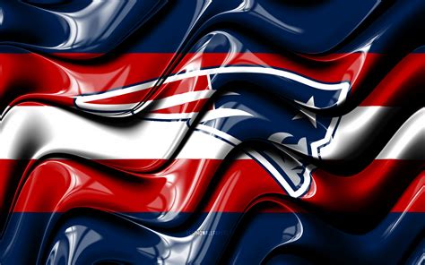 Download wallpapers New England Patriots flag, 4k, blue an red 3D waves ...