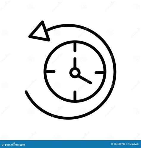 Anti Clockwise Vector Icon On White Background. Flat Vector Anti ...