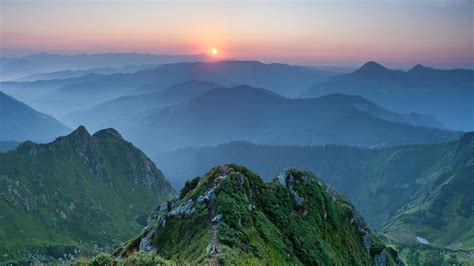 Wallpaper Ukraine, Carpathian mountains, sunset 3840x2160 UHD 4K Picture, Image