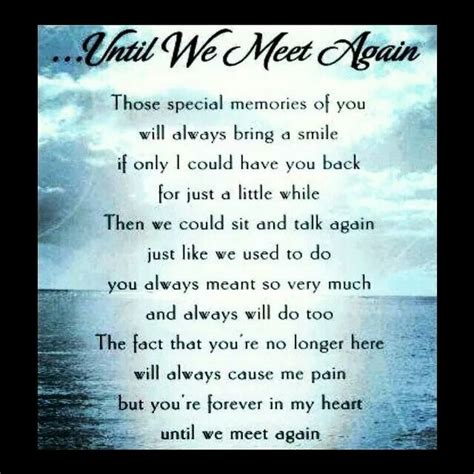 Until we meet again | sayings and poems | Pinterest | Met and Poem