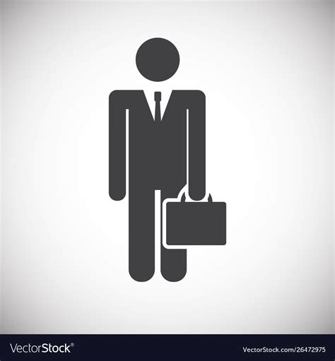 Business person icon on background for graphic Vector Image