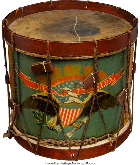 Civil War-Era Infantry Regiment Drum With Painted Eagle.... | Lot ...