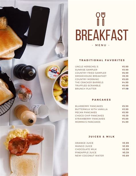 Breakfast Menu Template