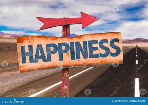 Happiness Sign with Road Background Stock Photo - Image of direction, perspective: 52116722