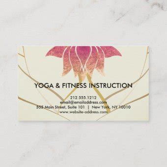 Elegant Lotus Flower Logo Yoga Business Card | Zazzle