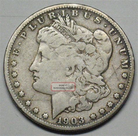 1903 S Morgan Silver Dollar Grading Vg Scratched Z235