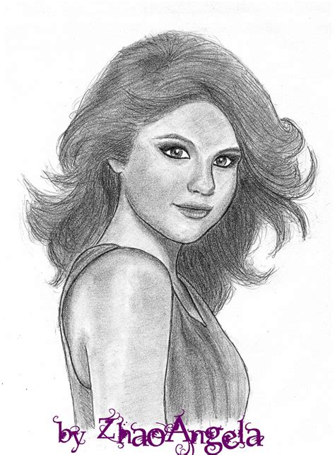 Selena Gomez | Portrait by Angela Zhao Pencil sketch | Angela Zhao | Flickr