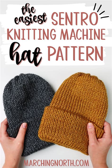 Easiest Knitting Machine Beanie Hat Pattern (Sentro, Jamit, or Addi ...