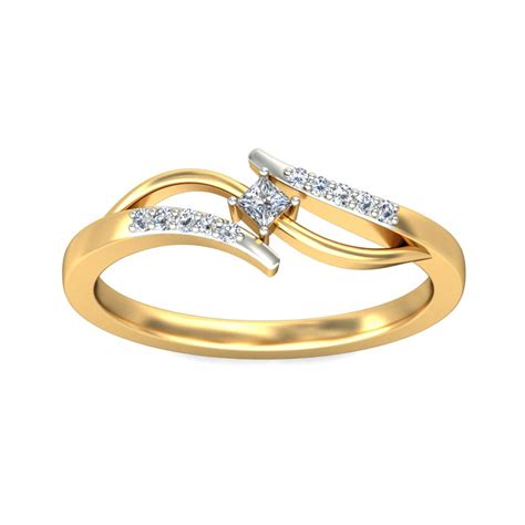 Diamond Engagement Rings For Women Real 0.06 Ct Gold