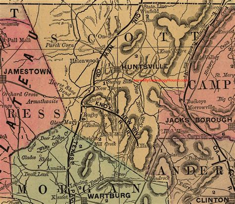 Scott County, Tennessee 1888 Map