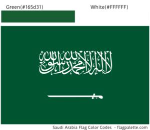 Saudi Arabia flag color code RGB