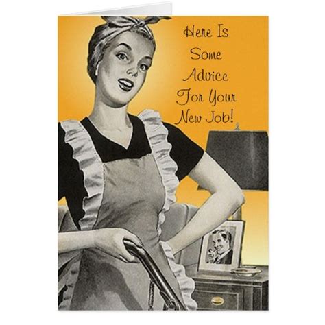 Retro Funny Advice Congratulations New Job Card | Zazzle