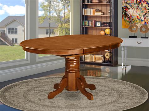 AVT-SBR-TP Oval Table with 18" Butterfly leaf - Saddle Brown - Walmart.com