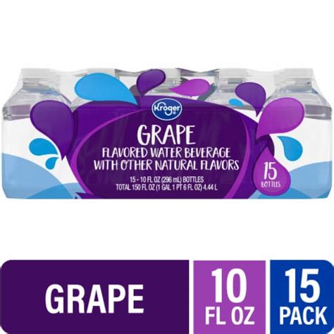 Kroger® Grape Flavored Mini Bottled Water, 15 bottles / 10 fl oz - Food ...