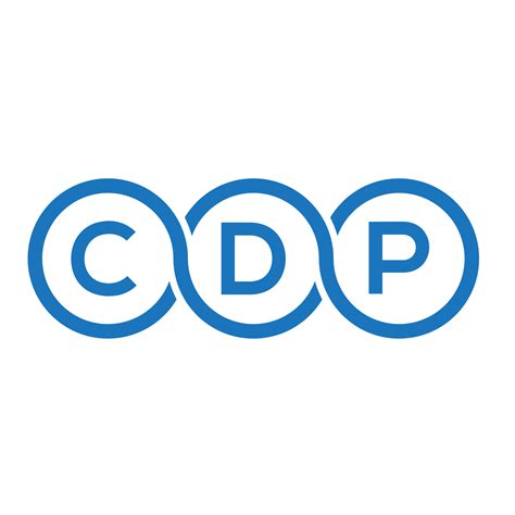 CDP letter logo design on white background. CDP creative initials ...