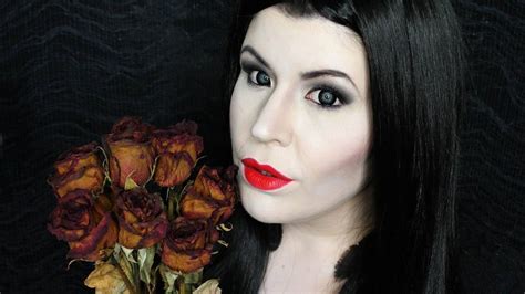 Morticia Addams Makeup Tutorial: Halloween Day 21 - YouTube