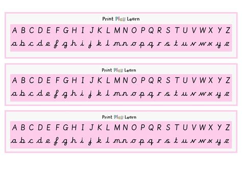 Cursive Letters Chart Printable - Printable Word Searches