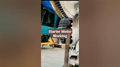 Starter Motor working for cranking in self start engine. - YouTube