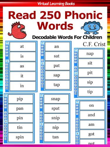 Flash Cards: Read 250 Phonic Words: Set 1 (Decodable Words For Children) (Phonic Ebooks: Learn ...