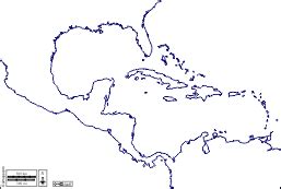 Caribbean And Central America Map Blank - Gretel Hildagarde