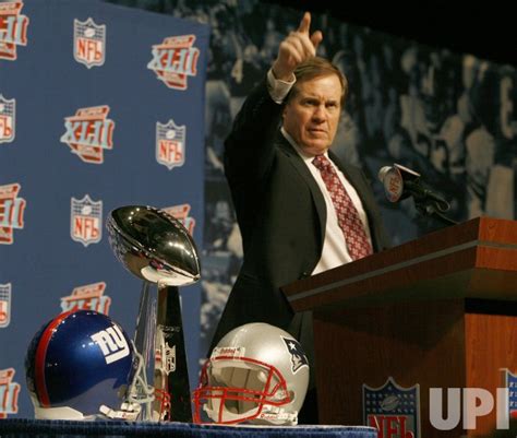 Photo: Super Bowl XLII coaches press conferences Bill Belichick ...