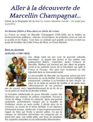 TEXTE ILLUSTRÉ : À LA DÉCOUVERTE DE MARCELLIN CHAMPAGNAT France ...