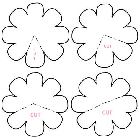 Cut Out Printable Free Paper Flower Petal Templates - Free Paper Flower ...