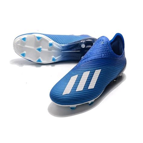 adidas X 19+ FG Soccer Cleats Blue White