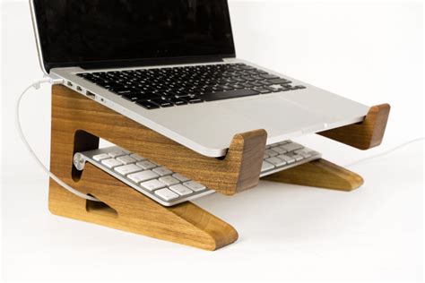 Portable Wood Laptop Stand Wooden Laptop Riser MacBook