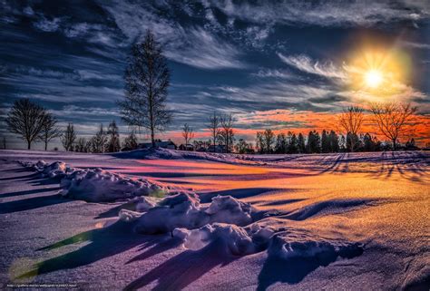 Winter Sunset - Image Abyss