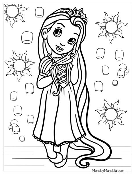 36 Disney Princess Coloring Pages (Free PDF Printables)