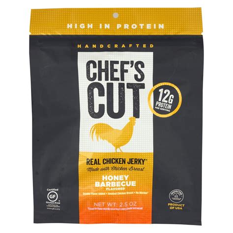 Chef's Cut Jerky – Real Chicken Jerky Honey Barbecue – Case of 8 – 2.5 ...