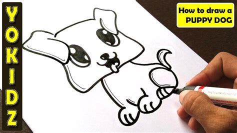 How to draw a PUPPY DOG - YouTube