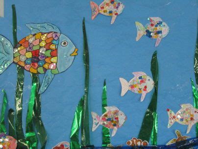 The Rainbow Fish Display, classroom display, Story, fish, rainbow | Rainbow fish, Kindergarten ...
