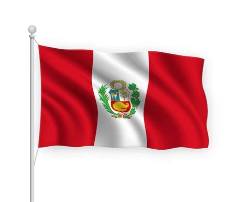 Cinta ondeando con la bandera de perú. | Vector Premium