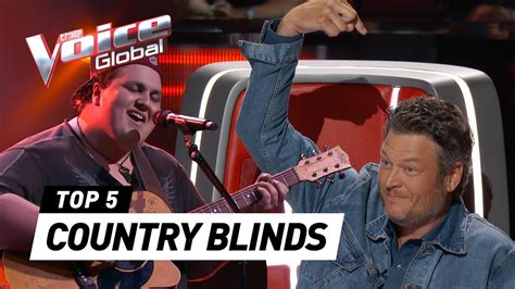 BEST COUNTRY BLIND AUDITIONS in The Voice - YouTube Music