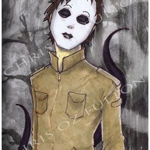 Hoodie Masky Proxies Creepypasta Poster Print Set of 2 by Artist Chris Oz Fulton - Etsy