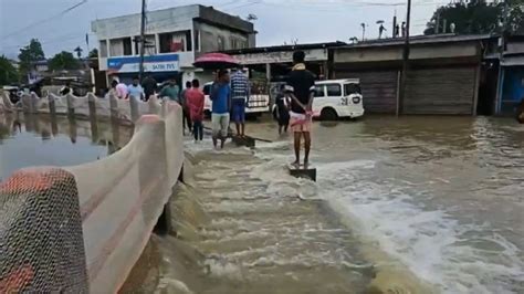 Assam Floods: Heavy Rainfall In Dima Hasao District Causes Waterlogging & Landslides, Railway ...