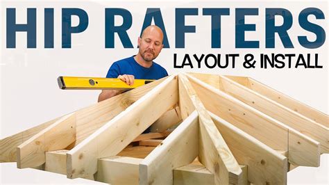 How To Frame A Hip Roof - Including A Common Rafter Review - YouTube