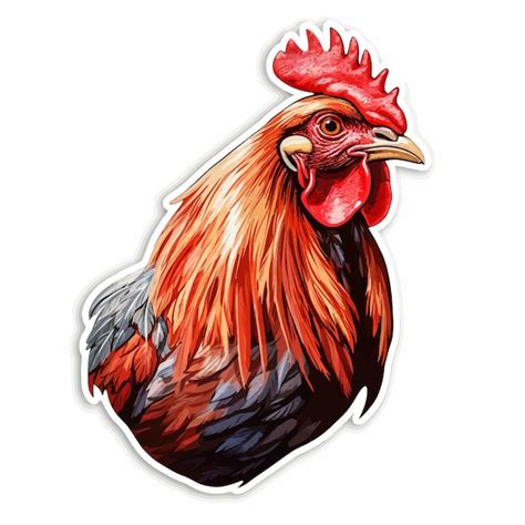 Premium Vector | Rooster isolated on white background