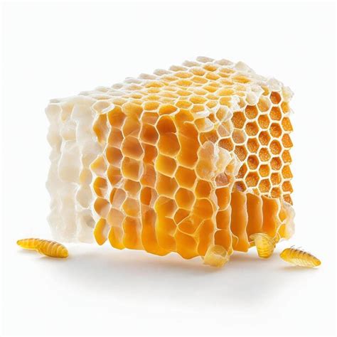 Premium AI Image | Natural honey comb over white background